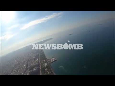 newsbomb.gr: Αποκλειστικό βίντεο: Η πτώση των αλεξιπτωτιστών στη Θεσσαλονίκη